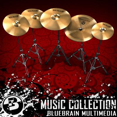3D Model of Game-ready low polygon drum kit - beautiful, accurate and ready to rock. - 3D Render 13